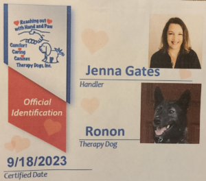 our therapy dog ID